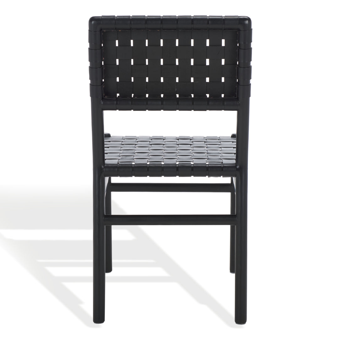 American Home Furniture Safavieh Couture Jeremiah Woven Leather Dining Chair