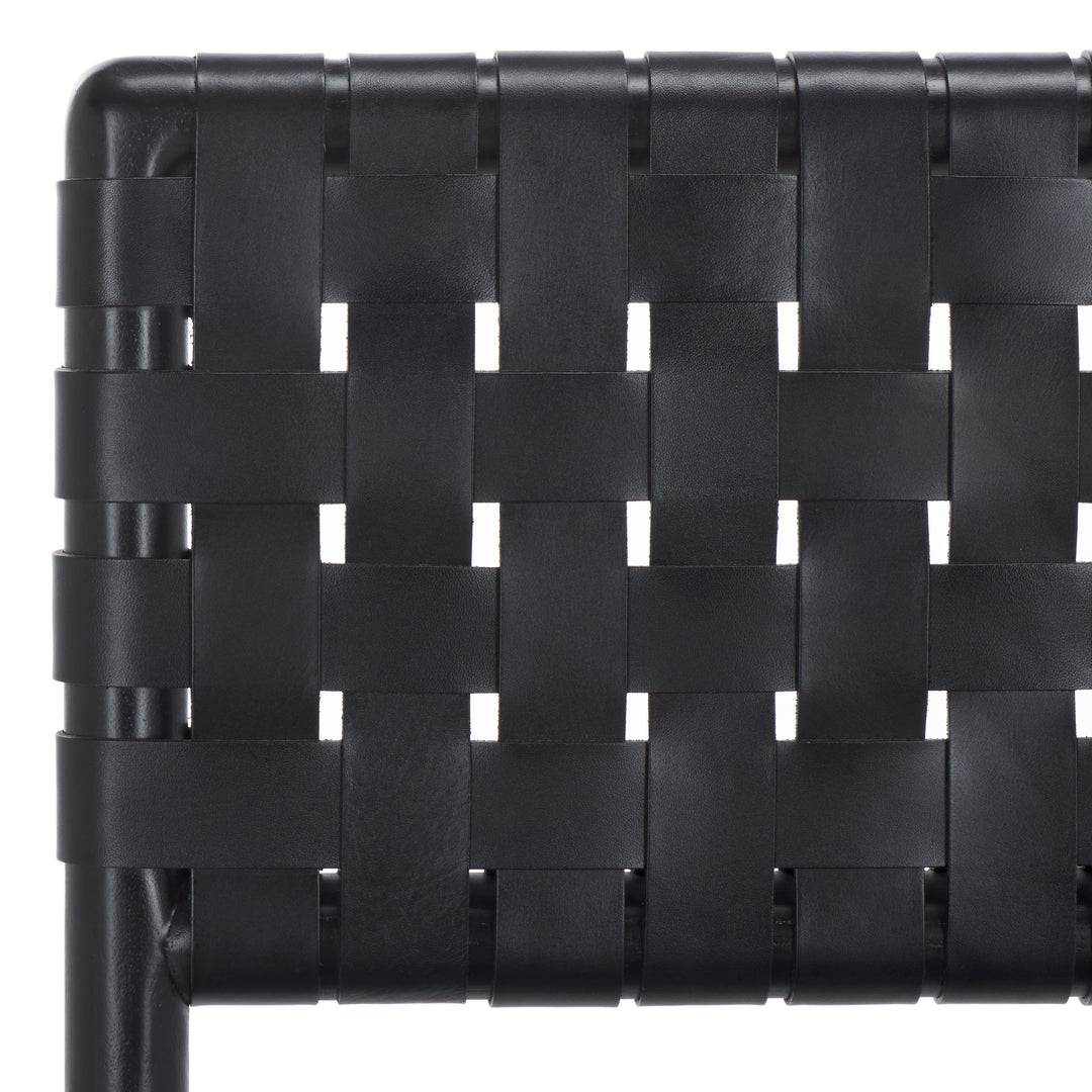 American Home Furniture Safavieh Couture Jeremiah Woven Leather Dining Chair