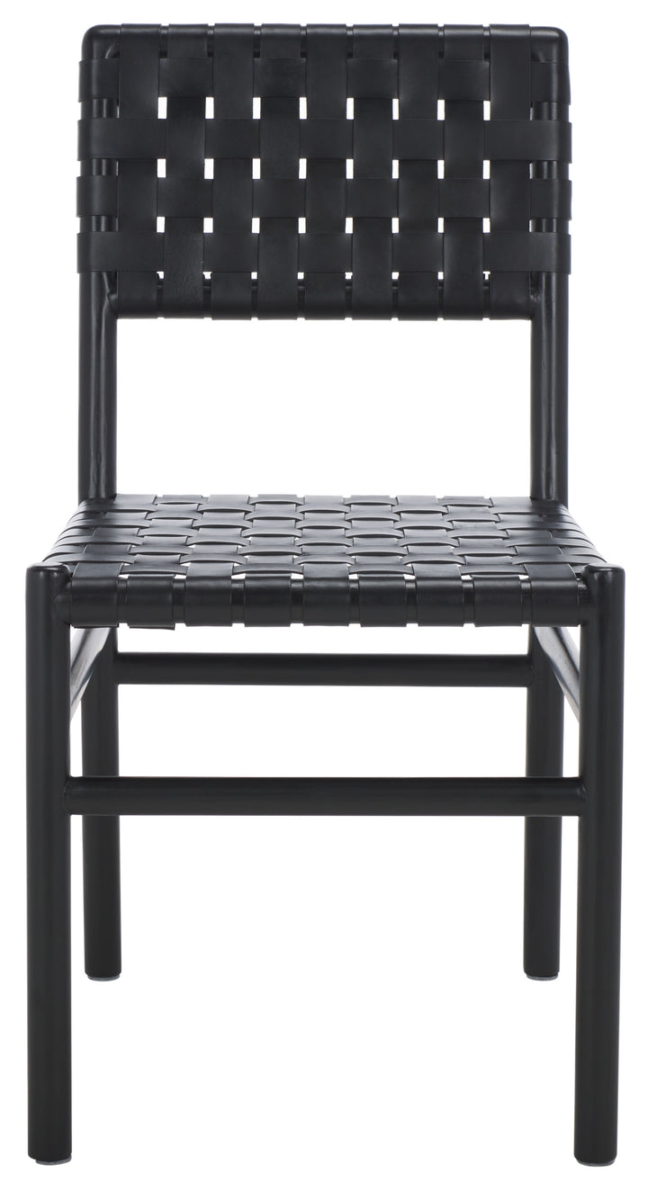 American Home Furniture Safavieh Couture Jeremiah Woven Leather Dining Chair