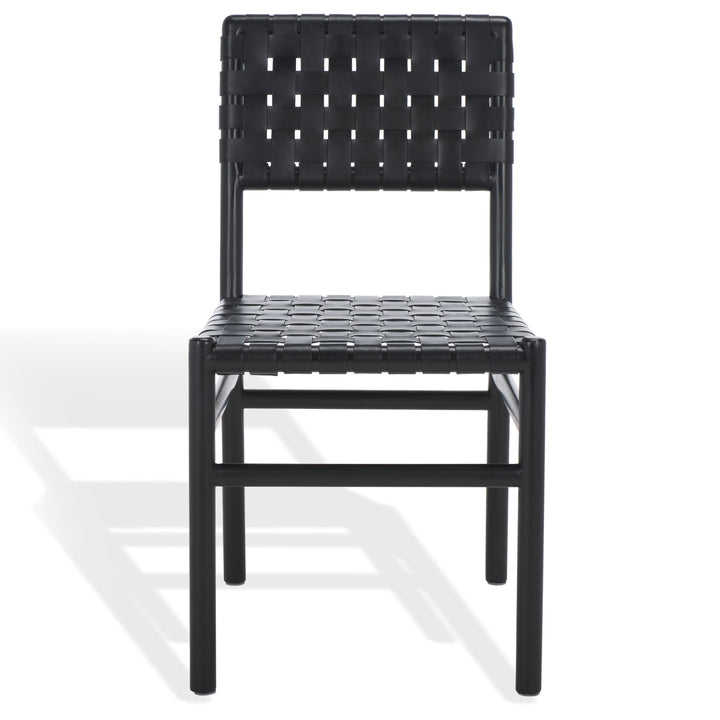 American Home Furniture Safavieh Couture Jeremiah Woven Leather Dining Chair