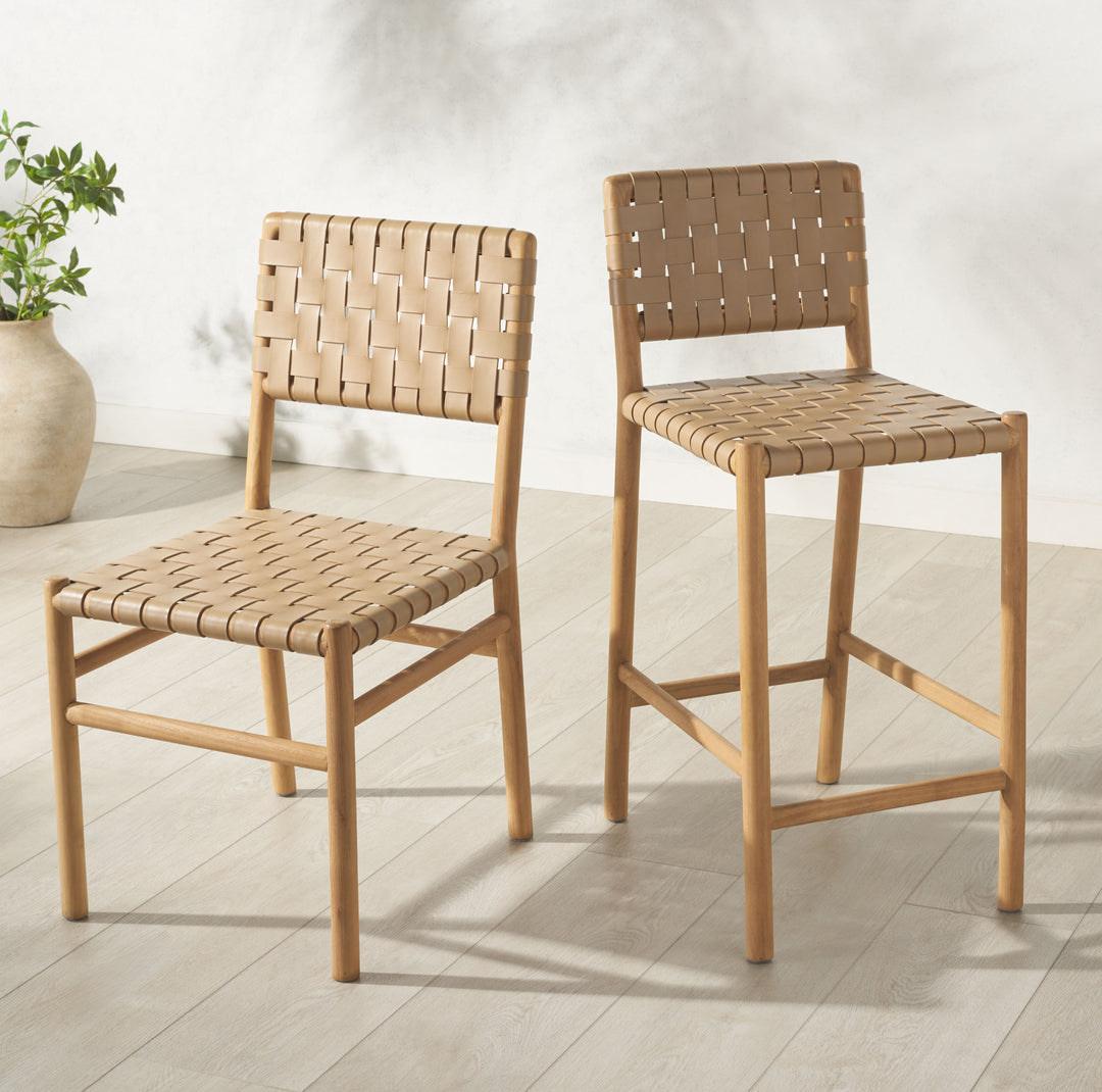 15.8"W x 18.5"D x 36.2"H / Tan/Natural