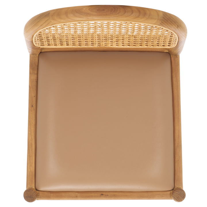 16.1"W x 20.1"D x 36.6"H / Brown/Natural