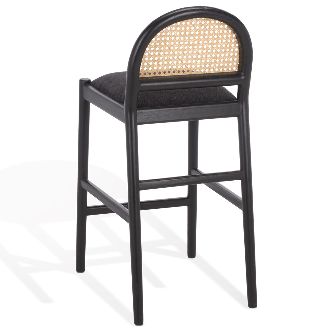 Laylie Rattan And Leather Counter Stool