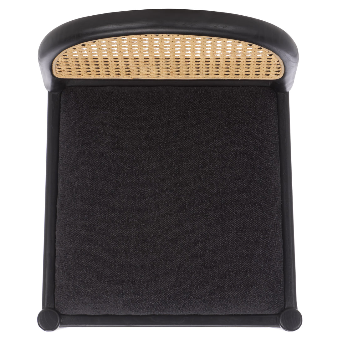 Laylie Rattan And Leather Counter Stool