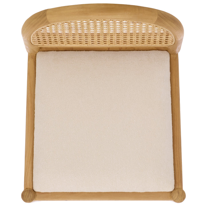 Laylie Rattan And Leather Counter Stool