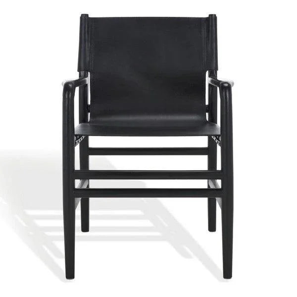 Safavieh Couture Cassaphina Leather Arm Chair ACCENT + LOUNGE CHAIRS