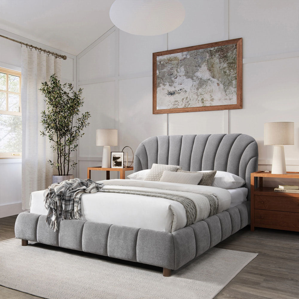 79.5"W x 86.6"D x 46.5"H / Dark Grey/Walnut