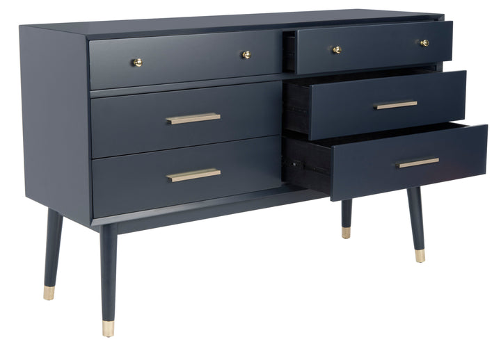NAVY / BRASS / 56" X 18" X 36"