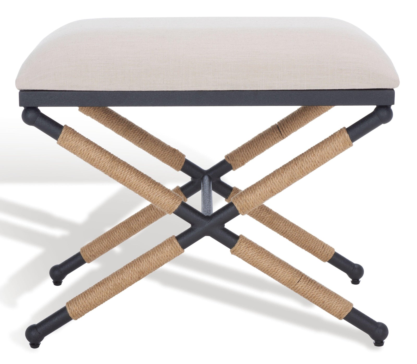 Safavieh Couture Carmelo Hemp Wrapped Ottoman OTTOMANS, POUFS, + STOOLS