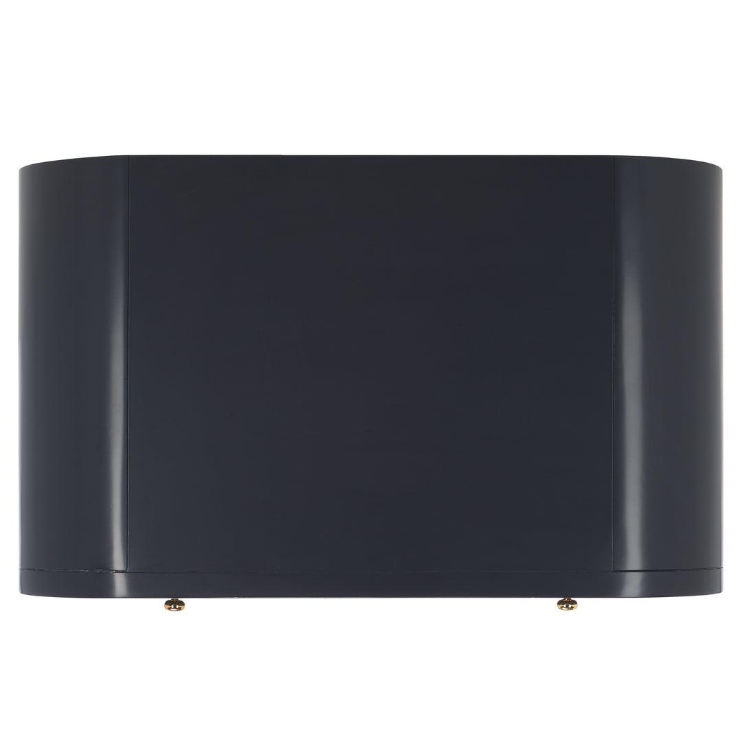 30"W x 18"D x 26.5"H / Navy/Gold