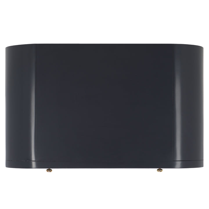 30"W x 18"D x 26.5"H / Navy/Gold