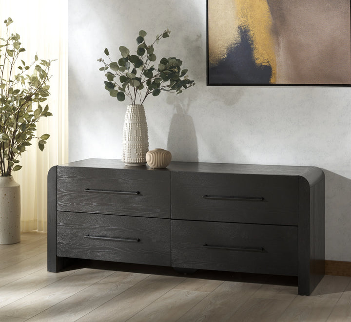 Katrina Wood 4 Drawer Dresser - AmericanHomeFurniture