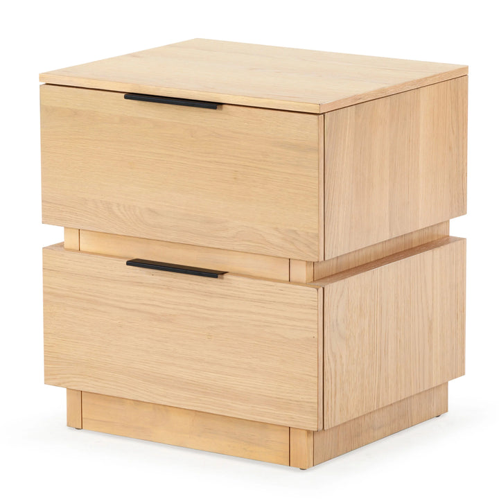 Titus 2 Drawer Stacked Nightstand - AmericanHomeFurniture