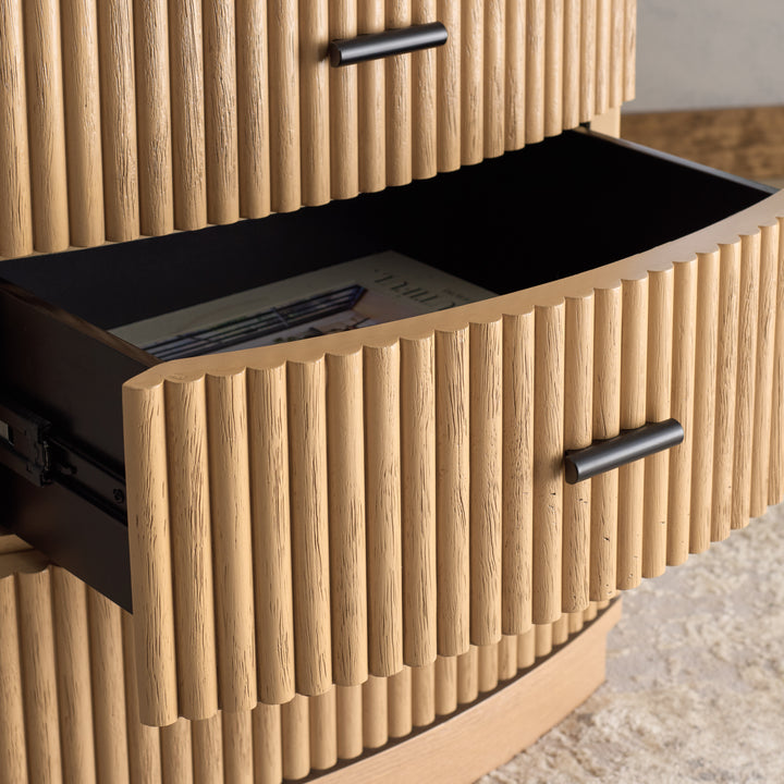 20"W x 17"D x 24"H / Oak/Black