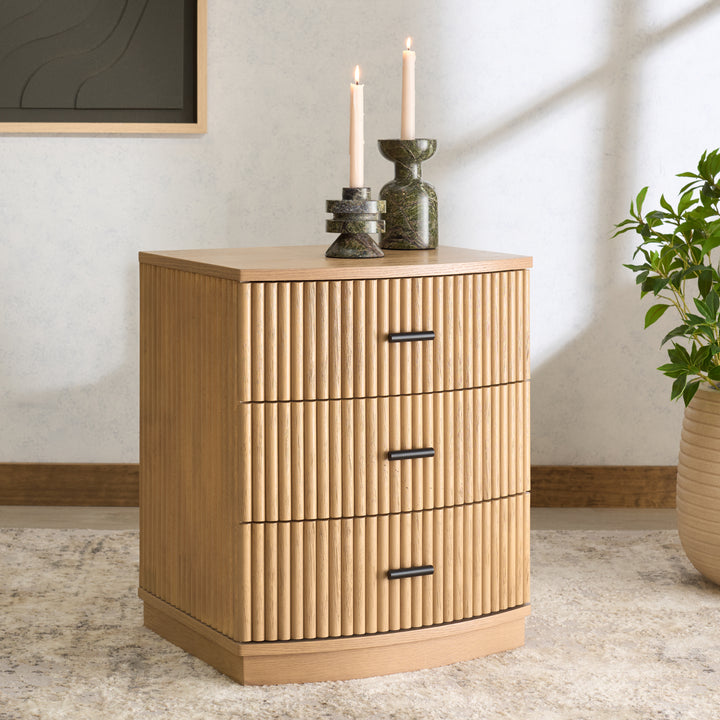 20"W x 17"D x 24"H / Oak/Black