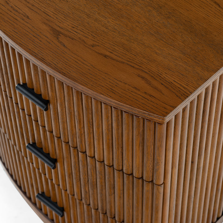 20"W x 17"D x 24"H / Medium Oak/Black