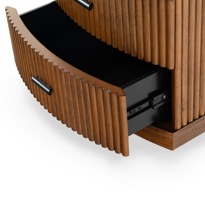 20"W x 17"D x 24"H / Medium Oak/Black