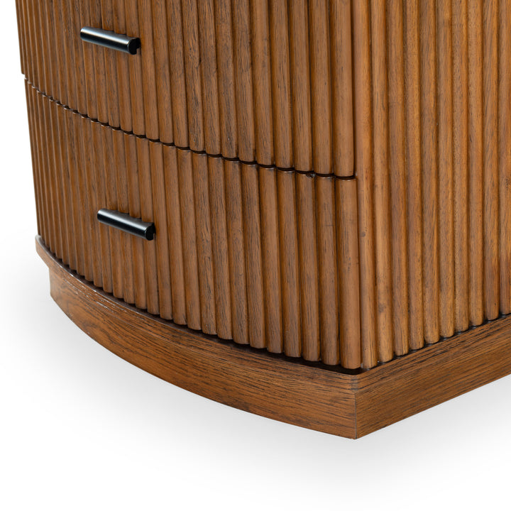 20"W x 17"D x 24"H / Medium Oak/Black