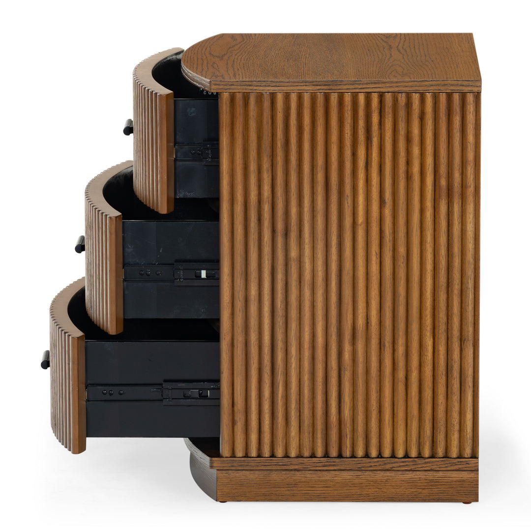 20"W x 17"D x 24"H / Medium Oak/Black