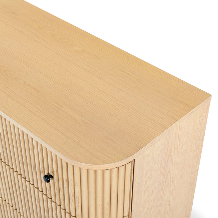 56"W x 18"D x 31.5"H / Oak/Black