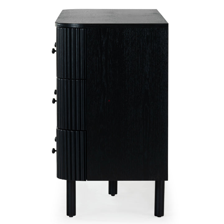 56"W x 18"D x 31.5"H / Black/Black