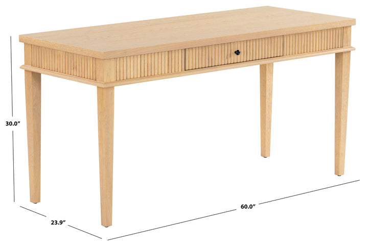 60"W x 23.9"D x 30"H / Oak/Black
