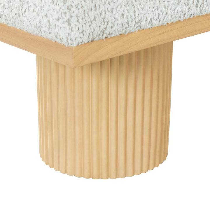 American Home Furniture Safavieh Couture Oneida Boucle And Reeded Leg Bench