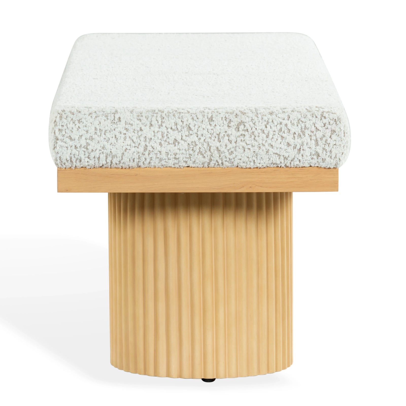 American Home Furniture Safavieh Couture Oneida Boucle And Reeded Leg Bench