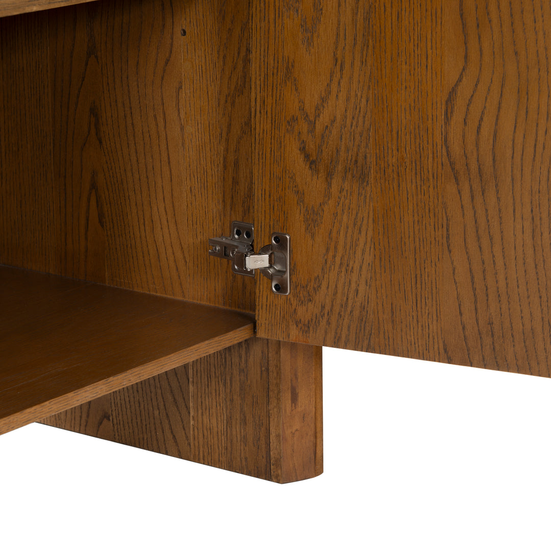 74"W x 19"D x 36"H / Medium Oak