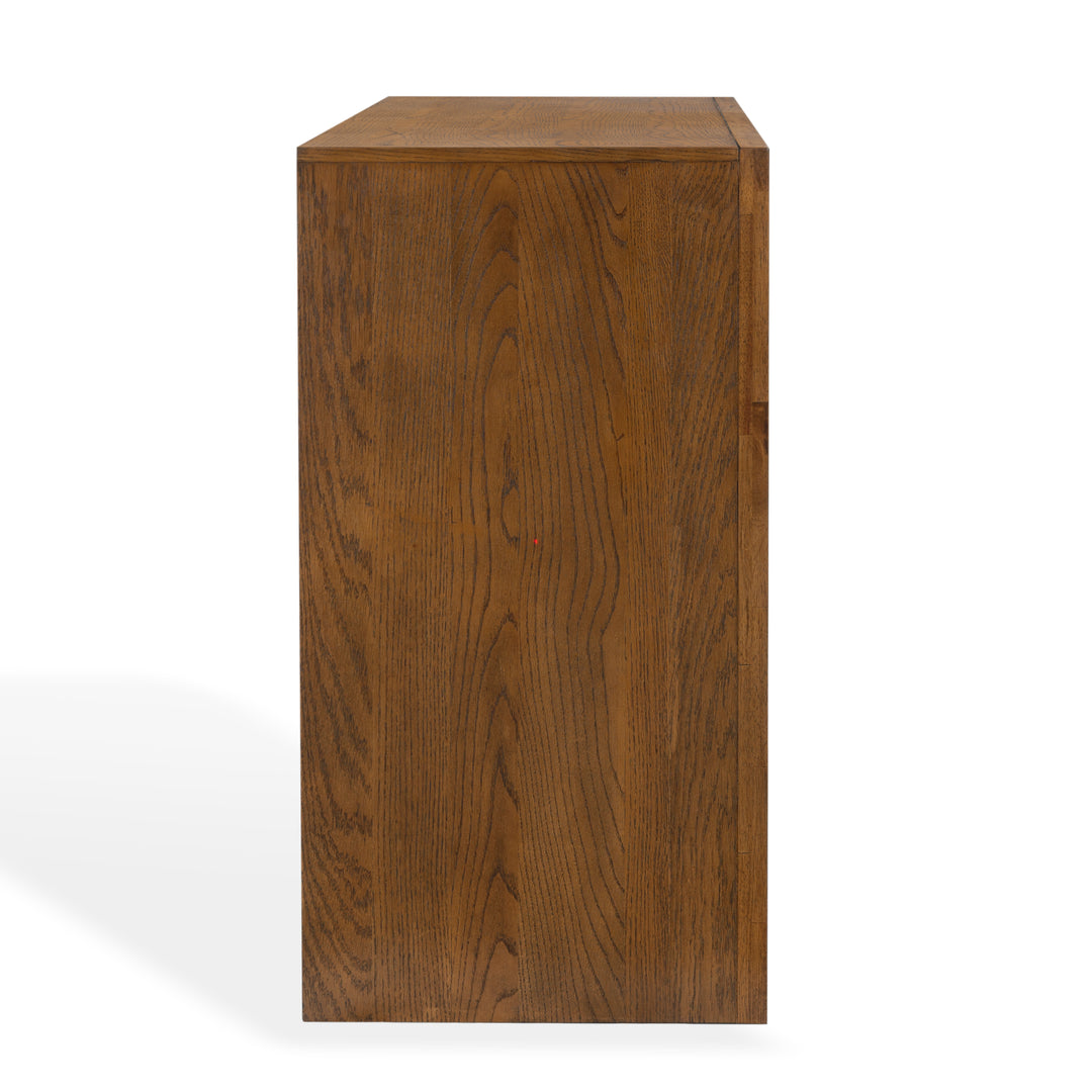 74"W x 19"D x 36"H / Medium Oak