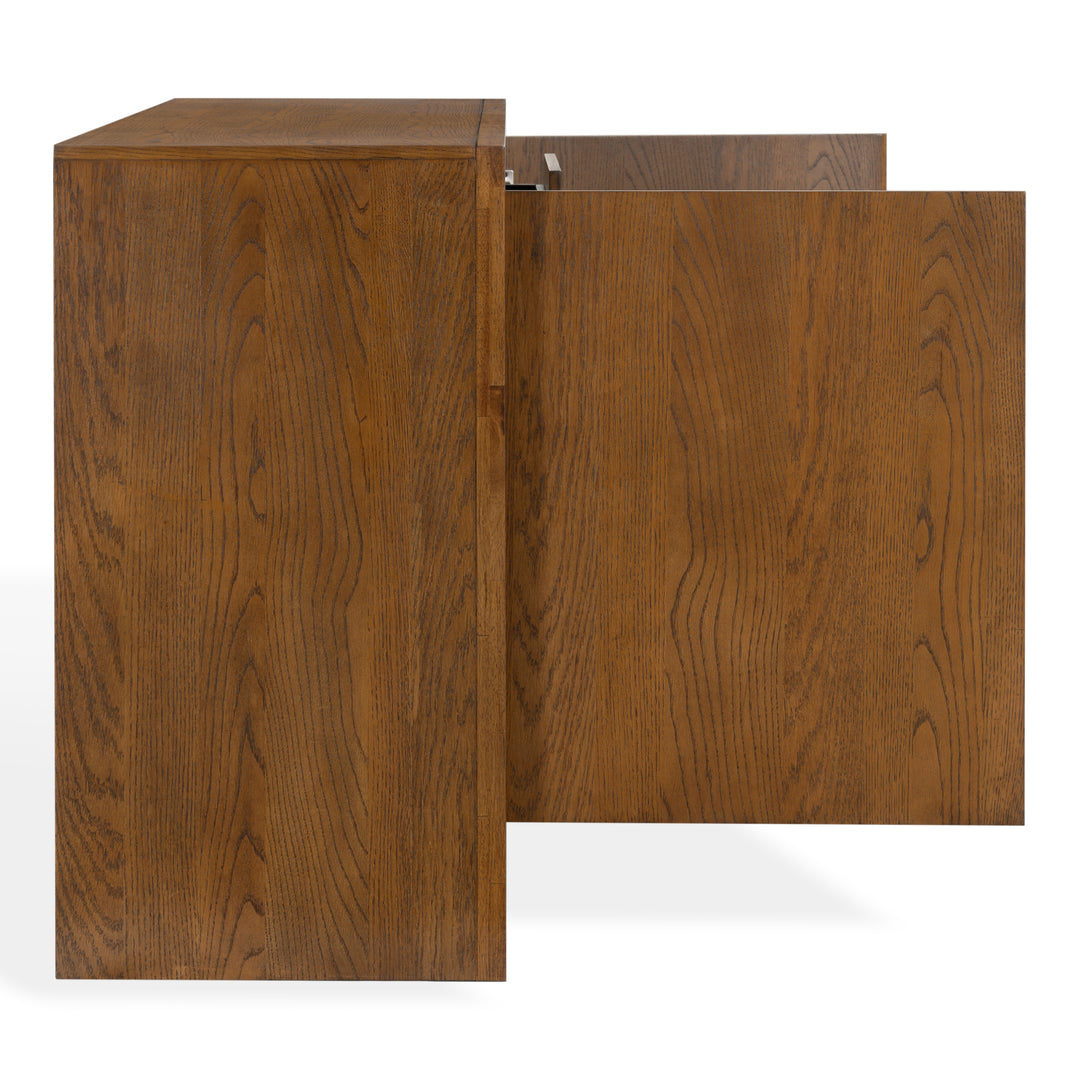 74"W x 19"D x 36"H / Medium Oak