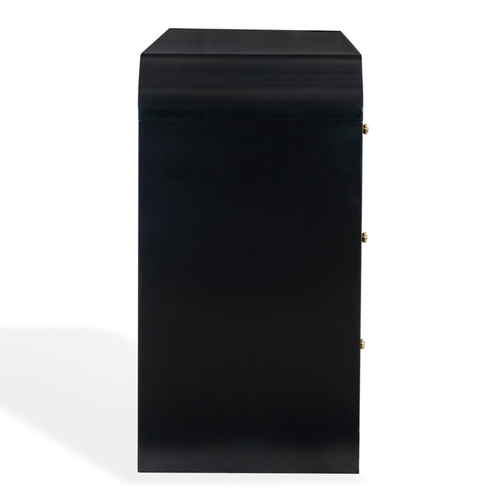 72"W x 18"D x 34"H / Black/Gold