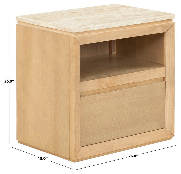 Travertine / Oak