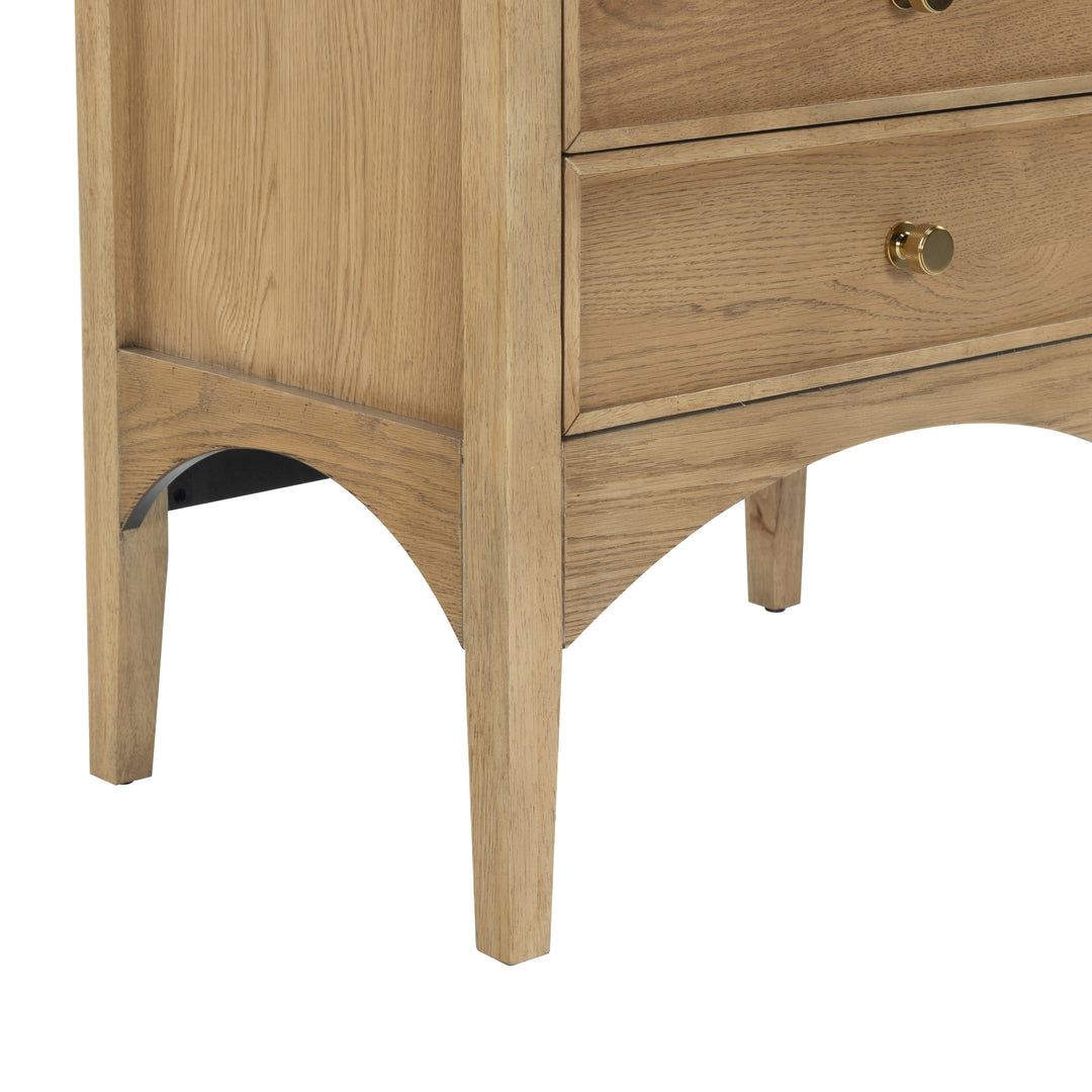 Talia 2 Drawer Wood Nightstand