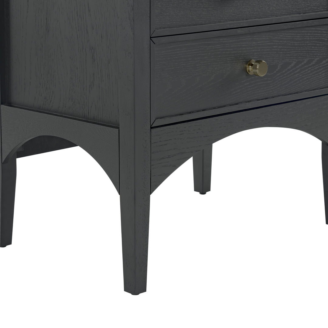 Talia 2 Drawer Wood Nightstand
