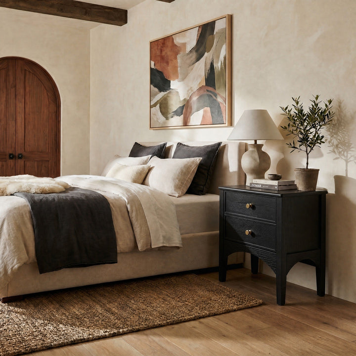 Talia 2 Drawer Wood Nightstand