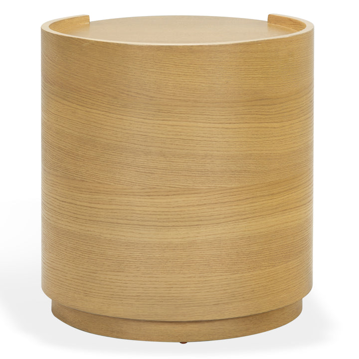 Melissa Round 2 Drawer Wood Nightstand