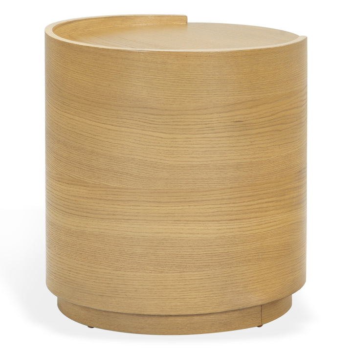 Melissa Round 2 Drawer Wood Nightstand