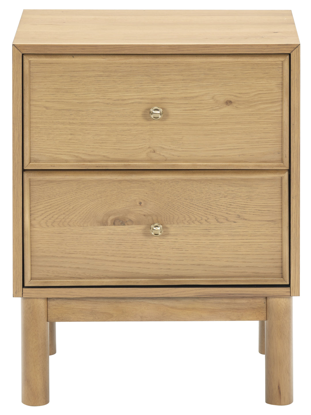 Orion 2 Drawer Wood Nightstand