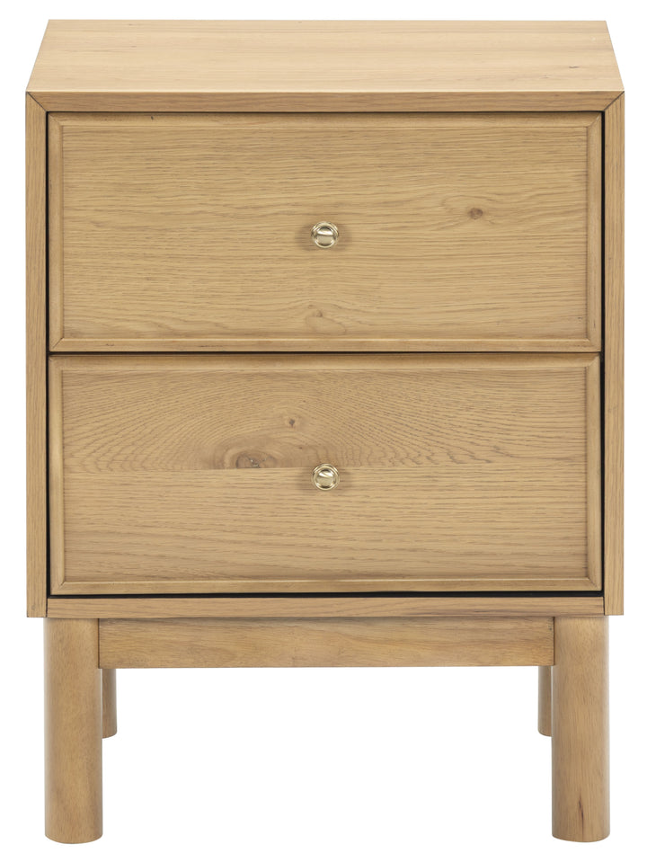 Orion 2 Drawer Wood Nightstand