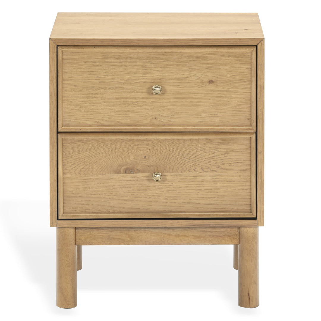 Orion 2 Drawer Wood Nightstand