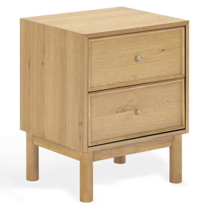 Orion 2 Drawer Wood Nightstand