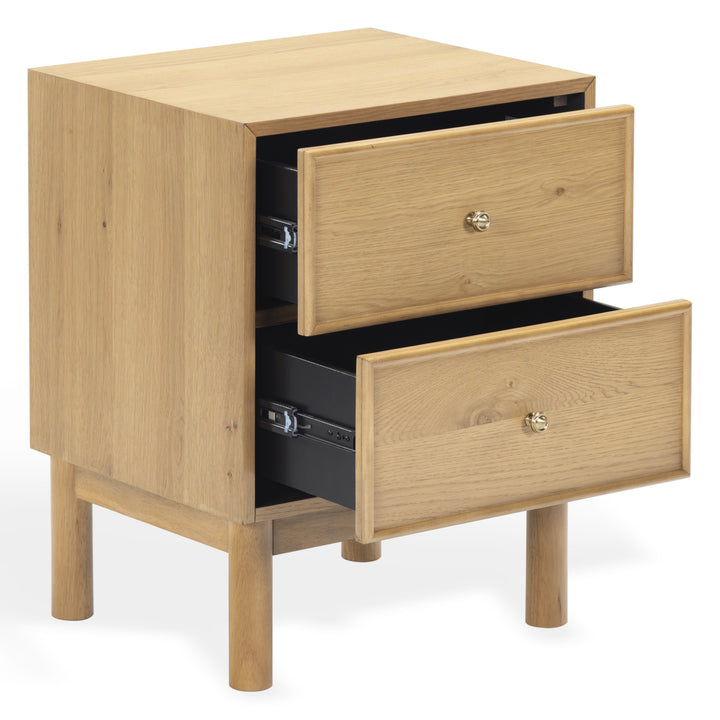 Orion 2 Drawer Wood Nightstand