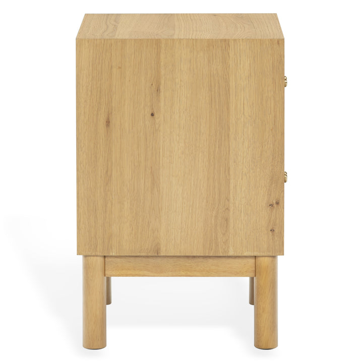 Orion 2 Drawer Wood Nightstand