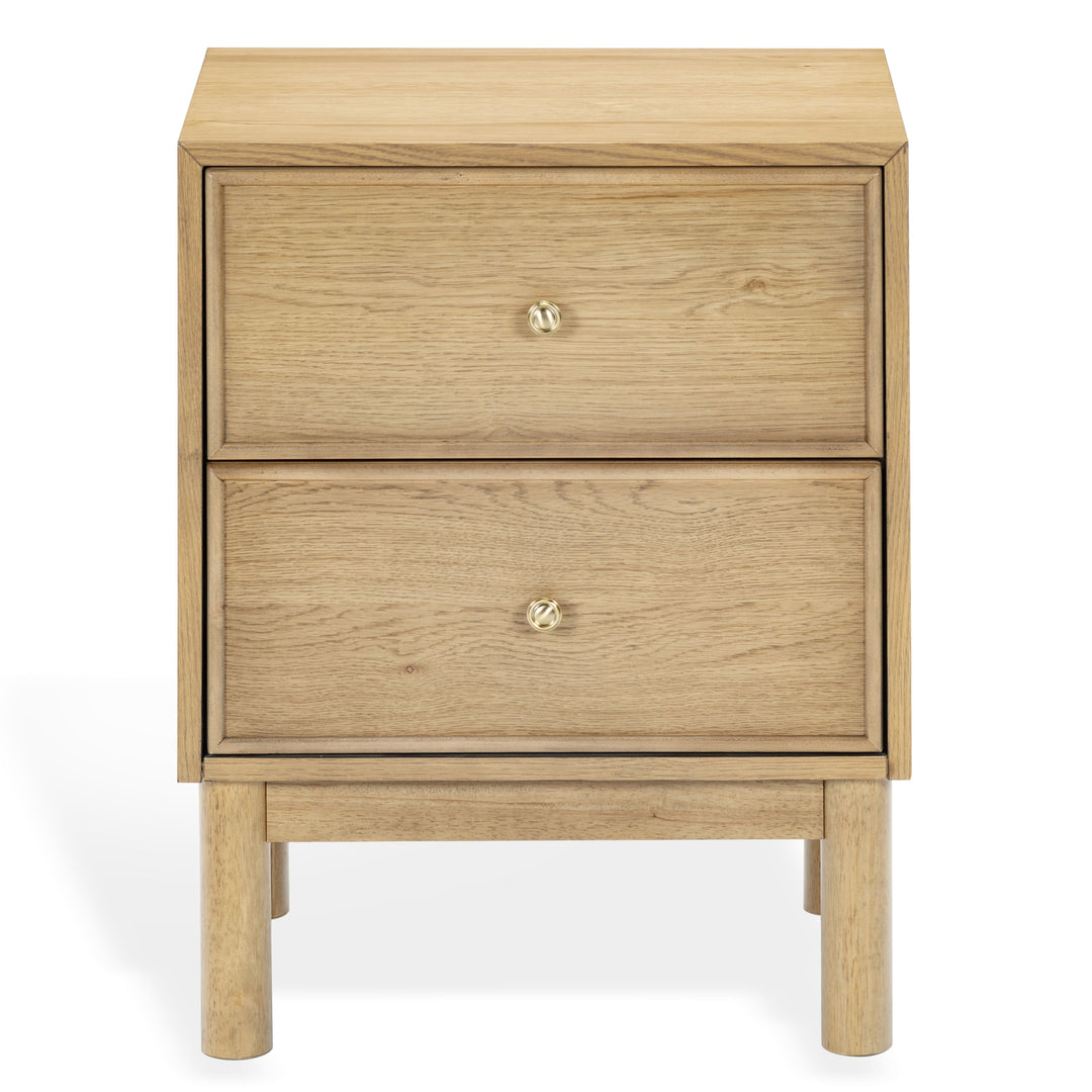 Orion 2 Drawer Wood Nightstand