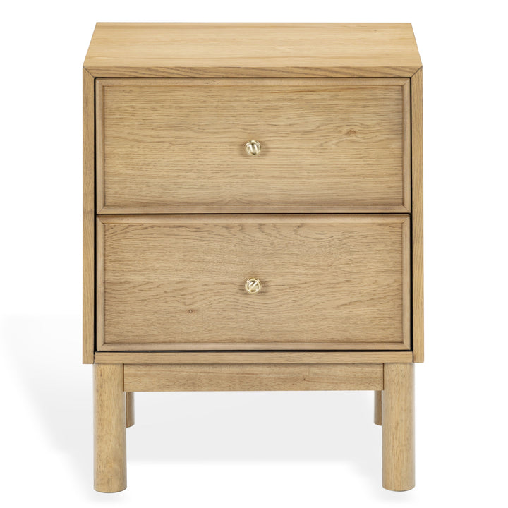 Orion 2 Drawer Wood Nightstand
