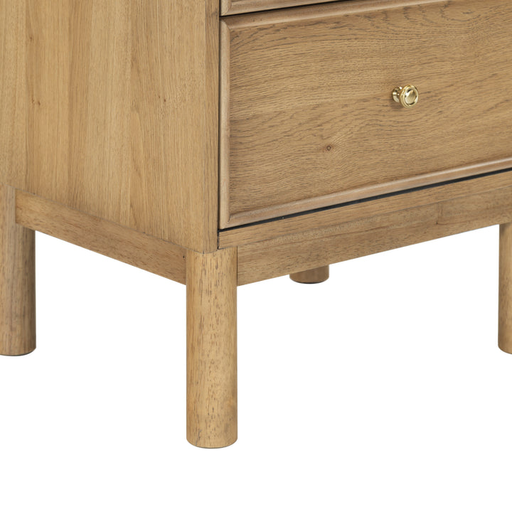 Orion 2 Drawer Wood Nightstand