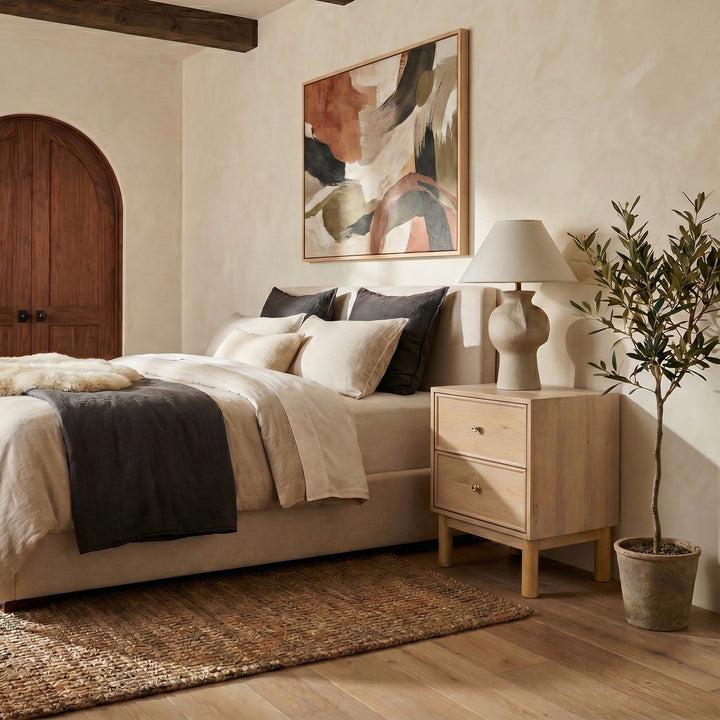 Orion 2 Drawer Wood Nightstand