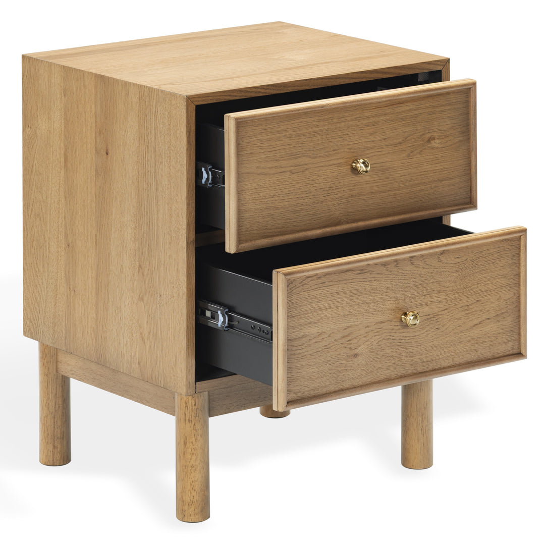Orion 2 Drawer Wood Nightstand