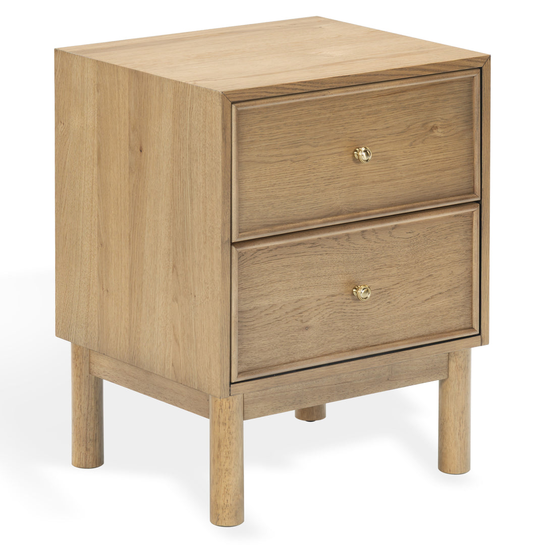 Orion 2 Drawer Wood Nightstand